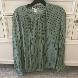 Hugo Boss Green Polka Dot Blouse